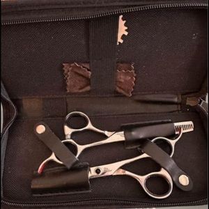 Panther scissors and thinning shears with case
